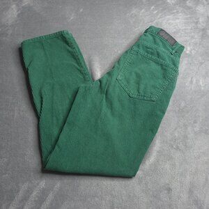 PacSun Womens Green Corduroy Dad Jeans 26 High Rise Button Fly St Patricks Day
